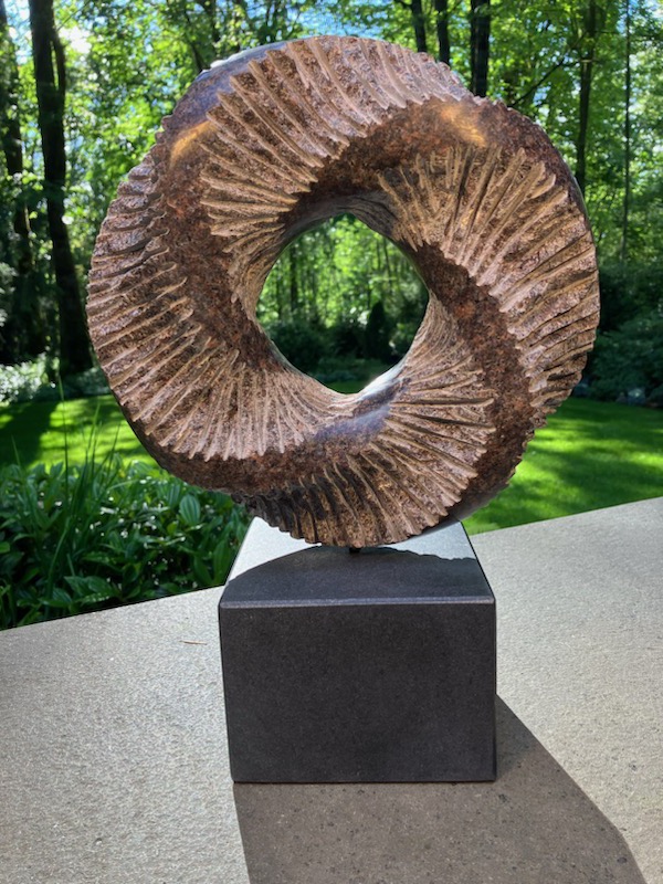 Torus Knot #1, Red Granite by Ed Thayer