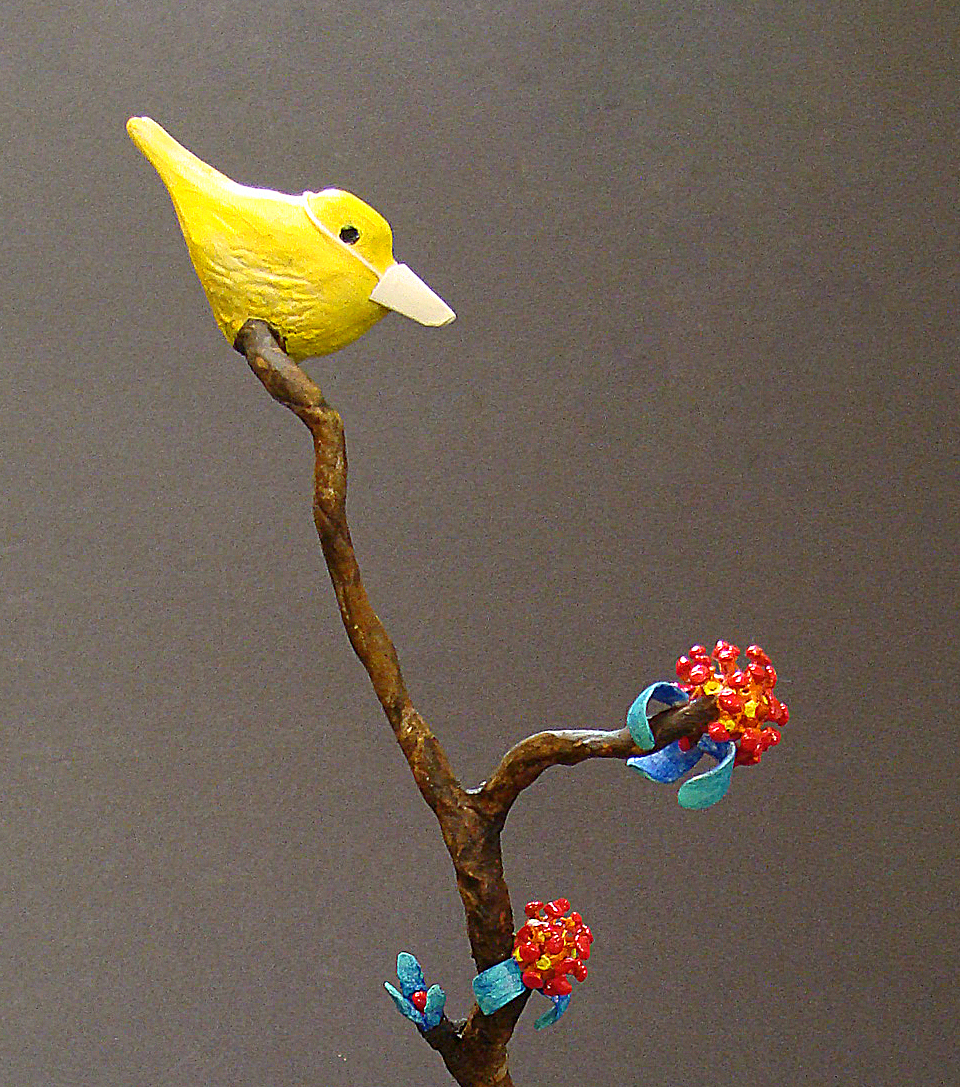 Leon White, canary detail, "Warning"