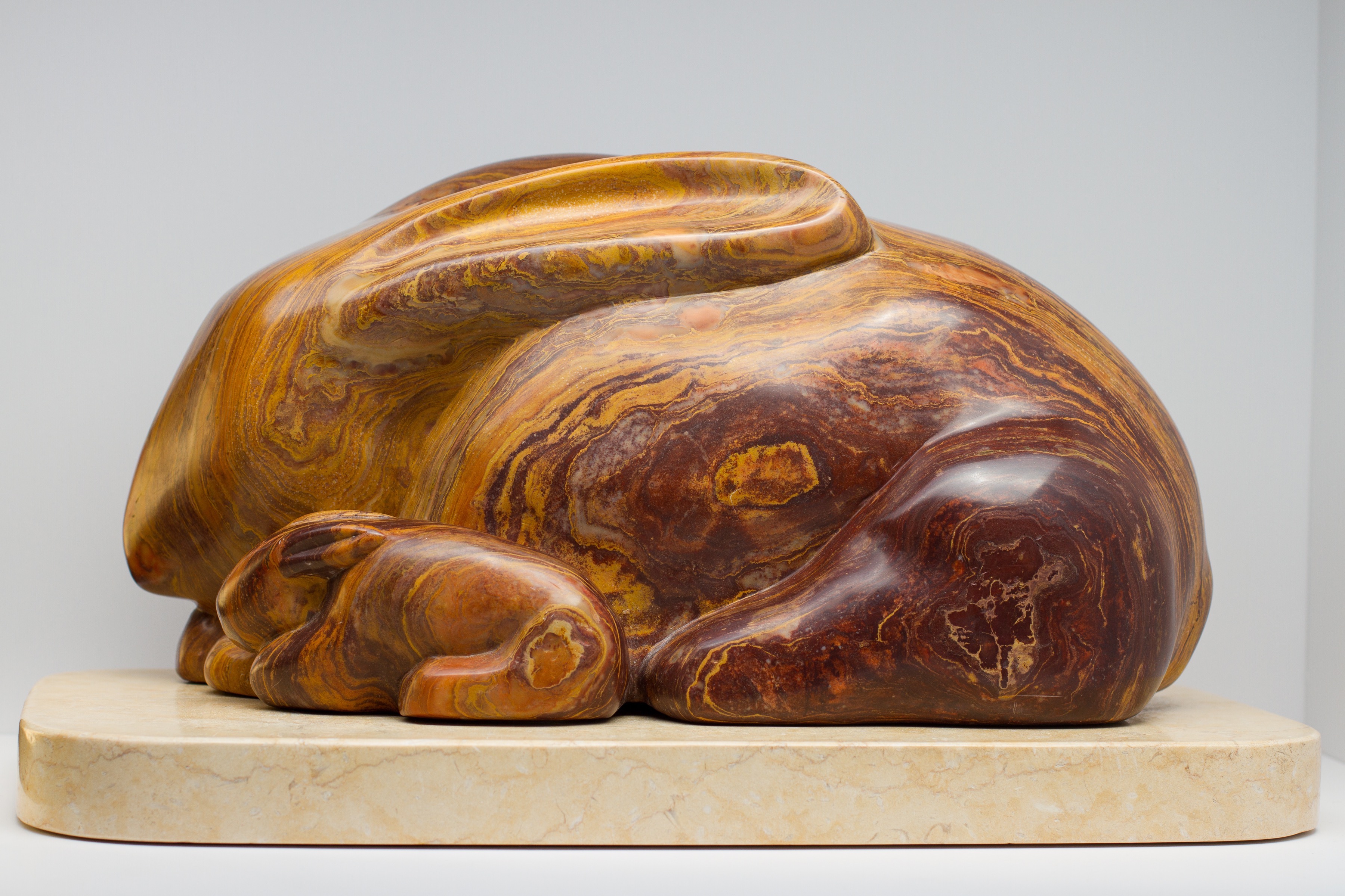 "Mother and Bunny", pyrophyllite by Adrian Hoye