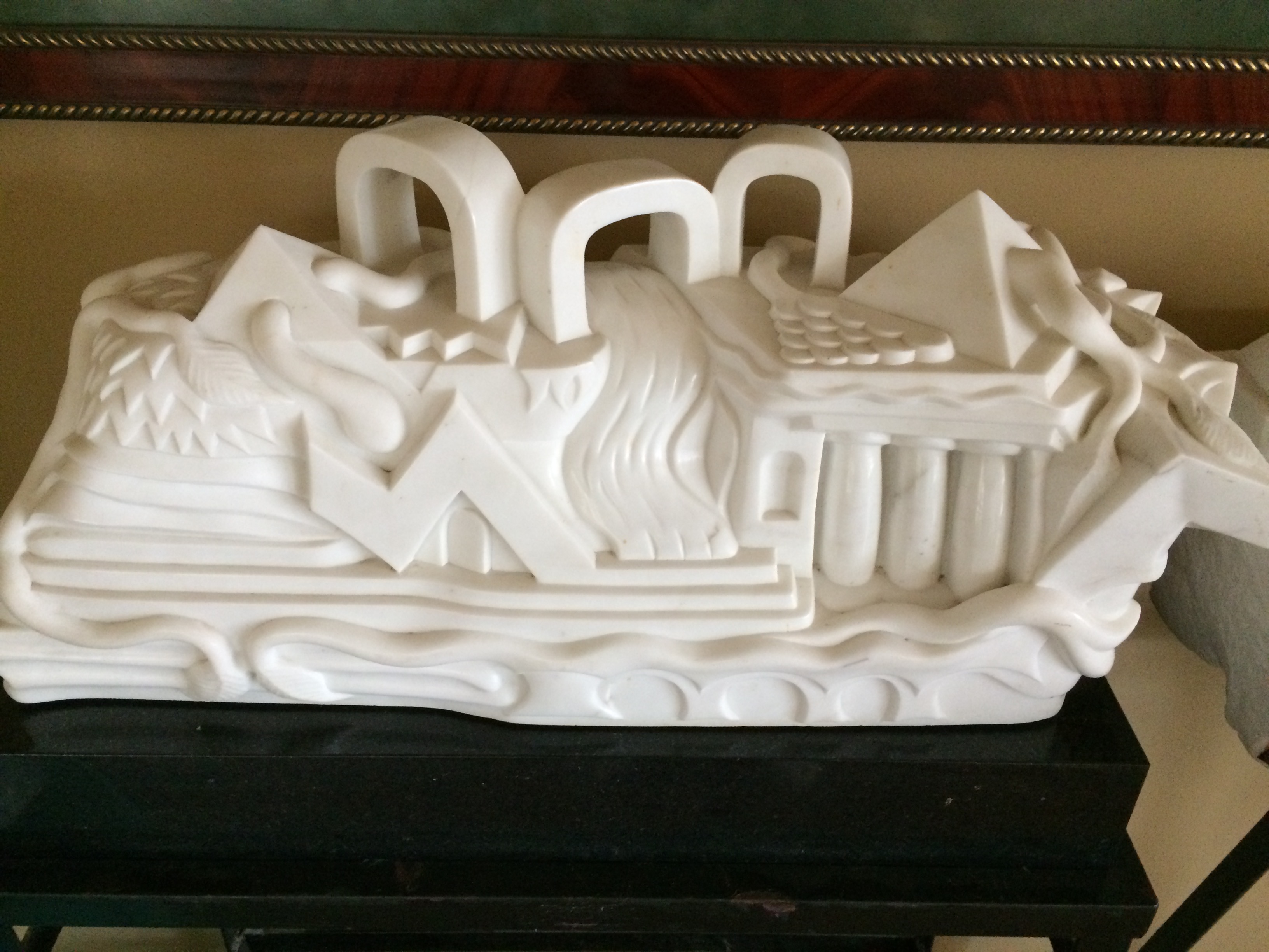 “Spirit Island”, Carrara marble, 32” wide. ”